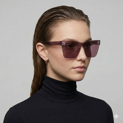 Stella Mccartney SC0169S 002 Roxo Translúcido Roxo - Sol - 142 mm