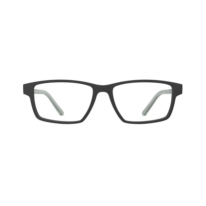 HB Polytech 0480 Retangular Matte Black Light Green - Grau - TAM 52 mm
