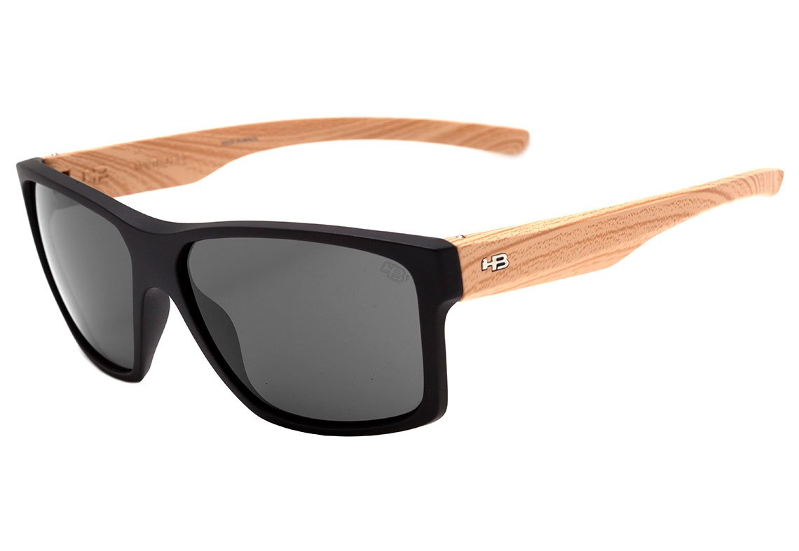 HB Freak Matte Black Wood Polarized Gray - Solar - 56 mm