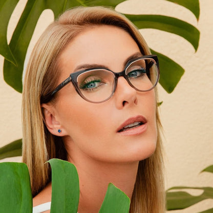 Ana Hickmann Sara 1 AH60070 M07 - Cinza Degradê Translúcido - Grau - 53 mm