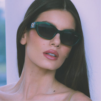 Colcci Petra Verde Oliva Brilho Marrom Degradê - Sol - 54 mm