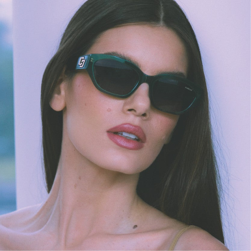 Colcci Petra Verde Oliva Brilho Marrom Degradê - Sol - 54 mm