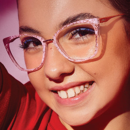 Colcci Aretha Y Teen Rosa Marmorizado Dourado Brilho - Grau - 52 mm