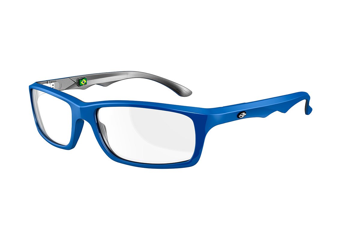 Óculos de Grau Mormaii Viper Azul E Cinza Brilho Lente 5,0 Cm