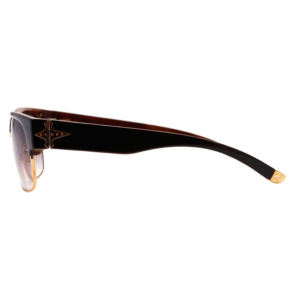 Óculos de Sol Evoke Capo II Black Wood / Brown Degradê - Lente 5,4 cm