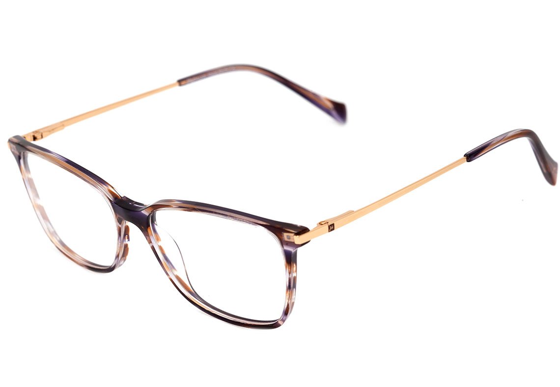 Hickmann HI 6117 E02 Marrom e Roxo Mesclado Brilho - 53 mm  - Grau