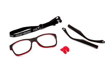 Mormaii Grab NXT Infantil Preto e Vermelho Fosco - Lente 5,1 cm  - Grau