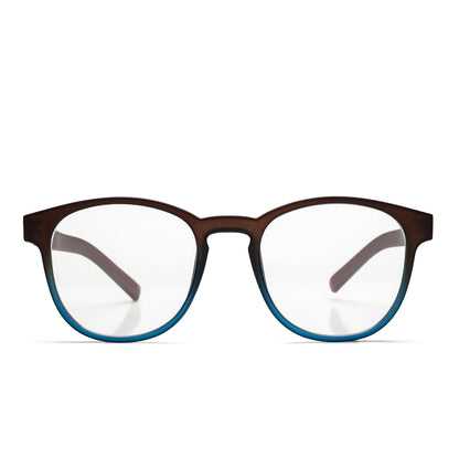 Óculos de Grau Colcci Bowie RX Marrom Degradê e Azul Fosco - Lente 5,2 cm