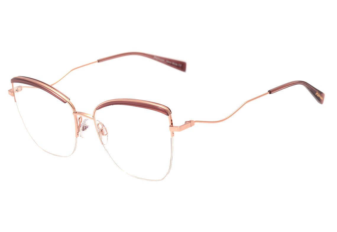Hickmann HI 1095 05A Marrom Translúcido e Dourado Brilho 53 mm