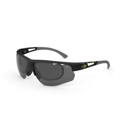 Mormaii Eagle Clip On Preto Fosco e Verde / Cinza - Lente 7,8 cm