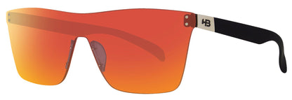 Óculos de Sol Hb Floyd Mask Matte Black D. Red/ Red Espelhado Unico