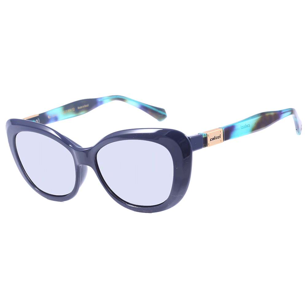 Colcci Bandy 2 Clip On Azul Brilho / Prata Espelhado Polarizado - Lente 5,2 cm  - Grau