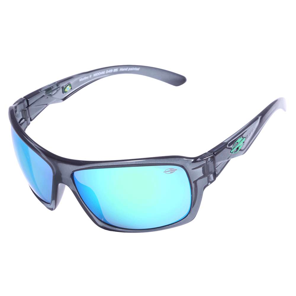 Óculos de Sol Mormaii Malibu II Cinza Translúcido Brilho/ Verde Espelhado