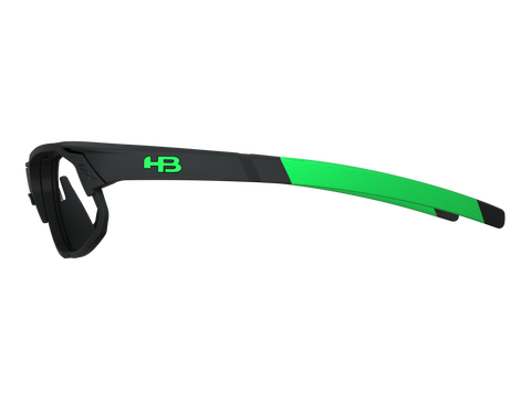 HB Rush Matte Black D. Green / Green Chrome - Lente 5,3 cm  - Grau