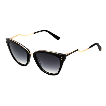 Ana Hickmann AH 9306 A01 Preto e Dourado Brilho / Cinza Degradê - Lente 5,5 cm