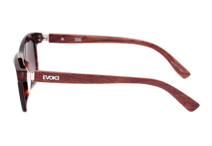Evoke Native 3 A01 Black Shine Temple Wood/ Gray Gradient Unico