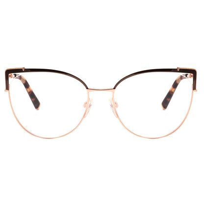 Ana Hickmann AH 1386 01A Marrom e Dourado Brilho - Lente 5,4 cm