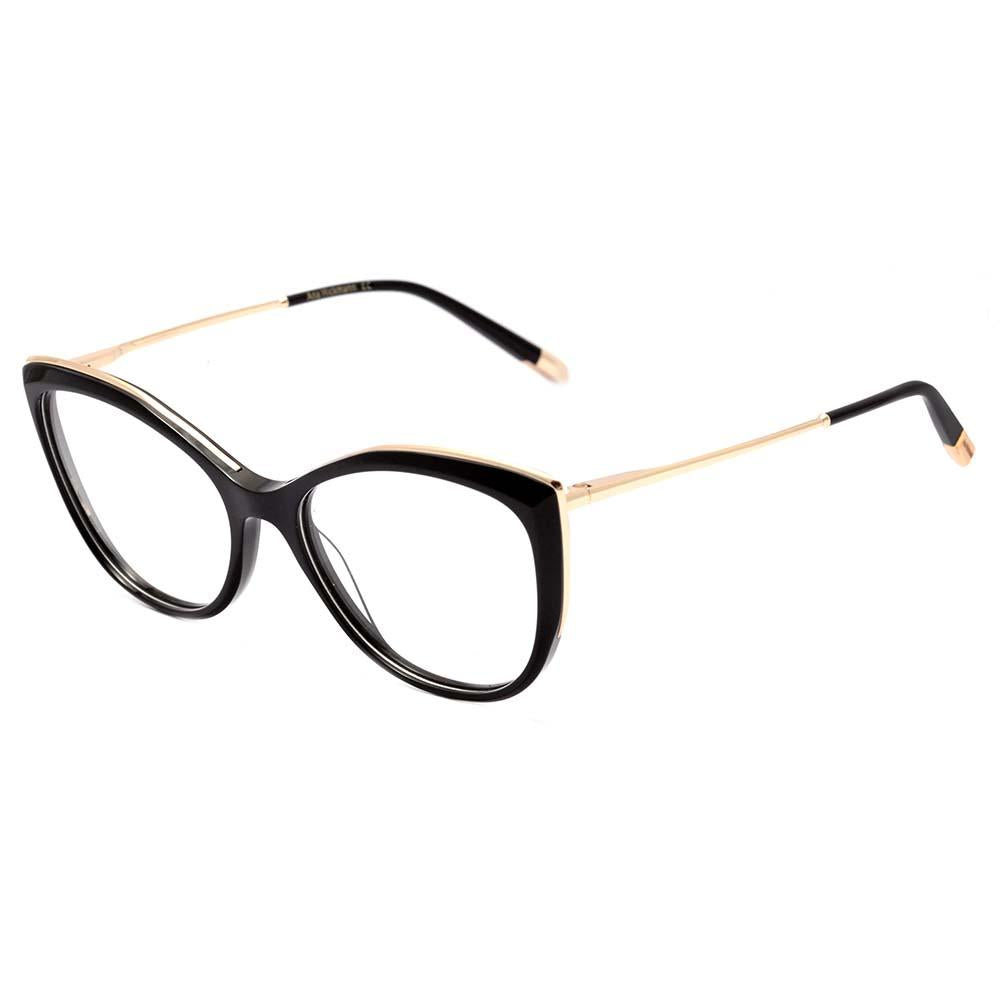 Ana Hickmann AH 6383 T01 Vermelho Translúcido e Dourado Brilho - Lente 5,4 cm A01 Preto E Dourado Brilho Lente 5,4 Cm