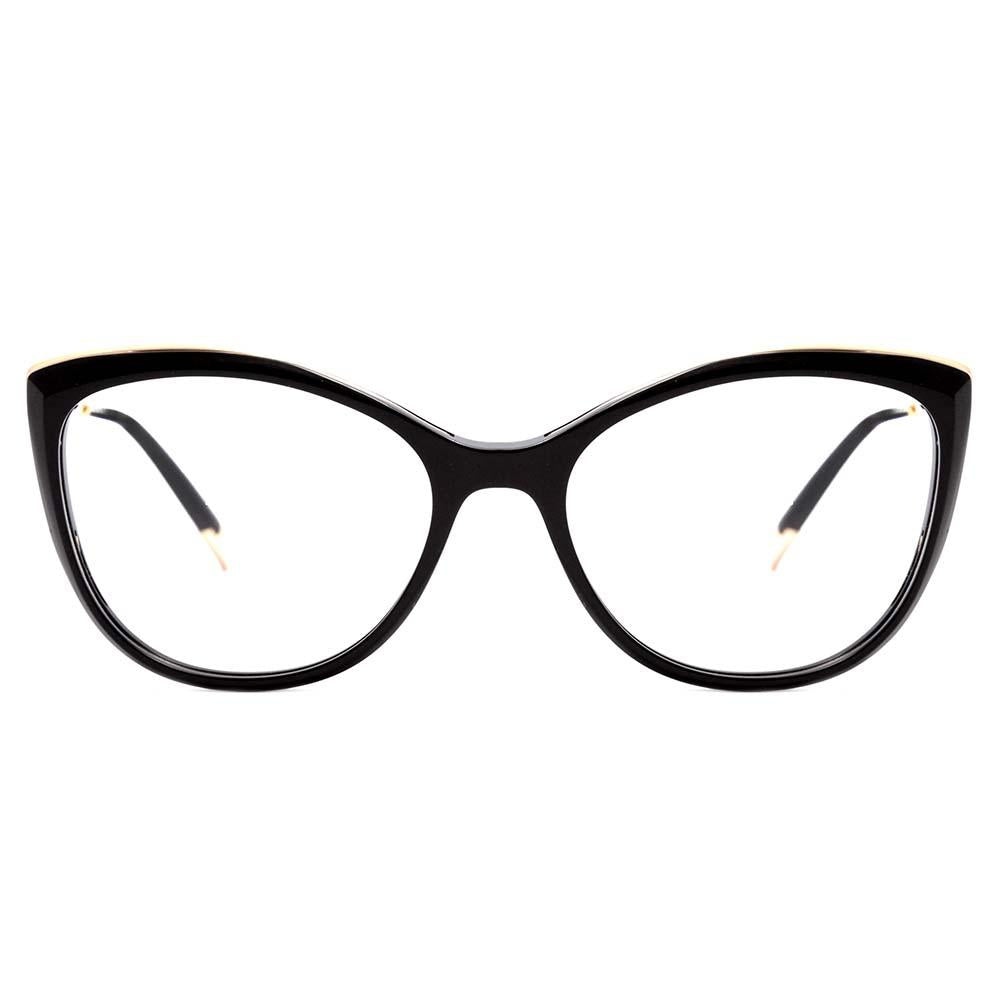 Ana Hickmann AH 6383 T01 Vermelho Translúcido e Dourado Brilho - Lente 5,4 cm A01 Preto E Dourado Brilho Lente 5,4 Cm