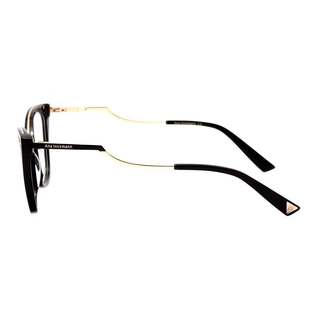 Ana Hickmann AH 6401 A01 Preto e Dourado Brilho - Lente 5,3 cm P02 Preto E Nude Brilho Lente 5,3 Cm
