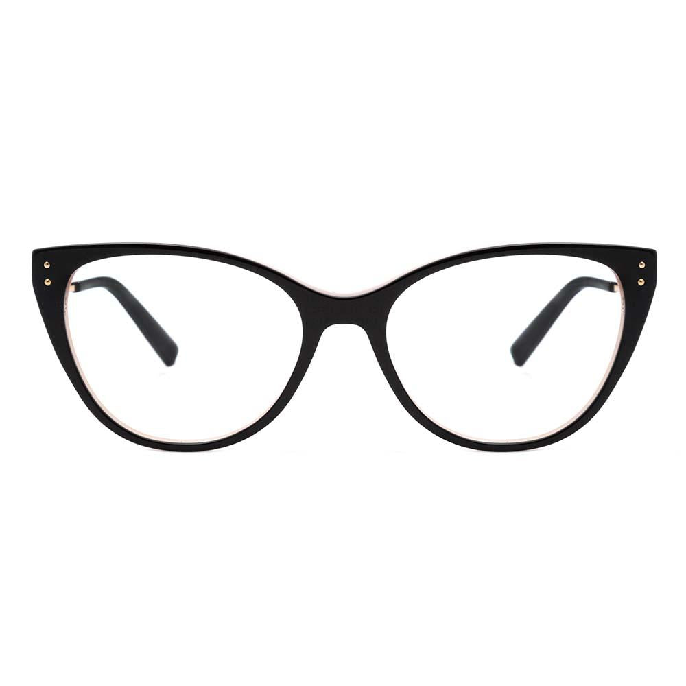 Ana Hickmann AH 6403 A01 Preto e Nude Brilho - Lente 5,3 cm