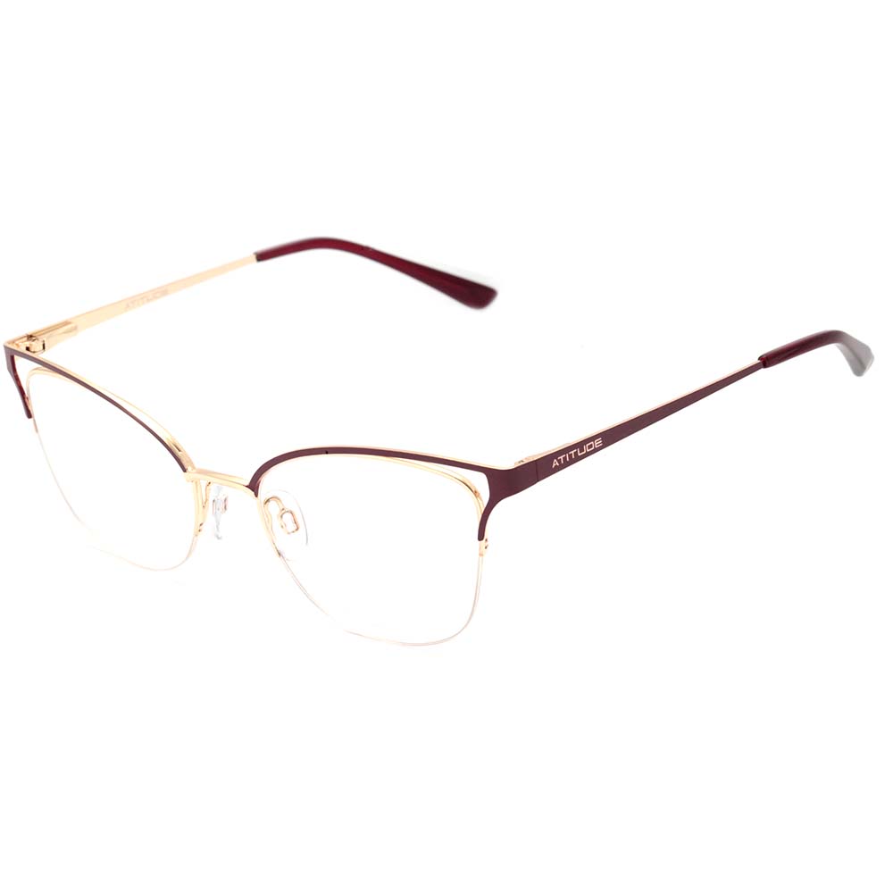 Atitude AT 1658 01A Marrom Fosco e Dourado Brilho Lente 5,2 Cm