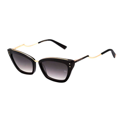 Ana Hickmann AH 9299 A01 Preto e Dourado Brilho / Cinza Degradê - Lente 5,5 cm