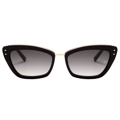 Ana Hickmann AH 9299 A01 Preto e Dourado Brilho / Cinza Degradê - Lente 5,5 cm