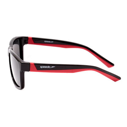Speedo Fut Infantil A01 Preto Brilho e Vermelho Fosco / Cinza Polarizado - Lente 5,3 cm