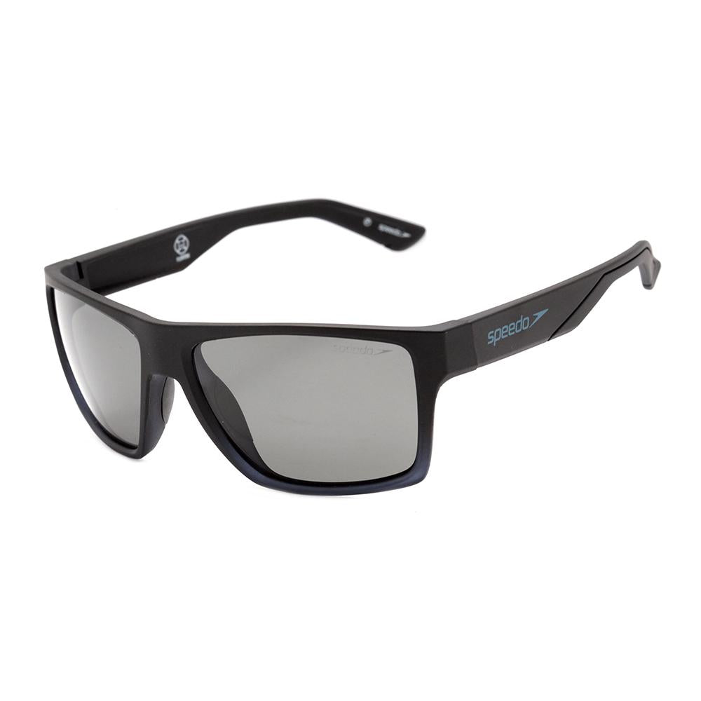 Speedo Flux A02 Preto e Azul Degradê Fosco / Cinza Polarizado - Lente 5,8 cm
