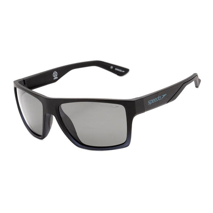 Speedo Flux A02 Preto e Azul Degradê Fosco / Cinza Polarizado - Lente 5,8 cm