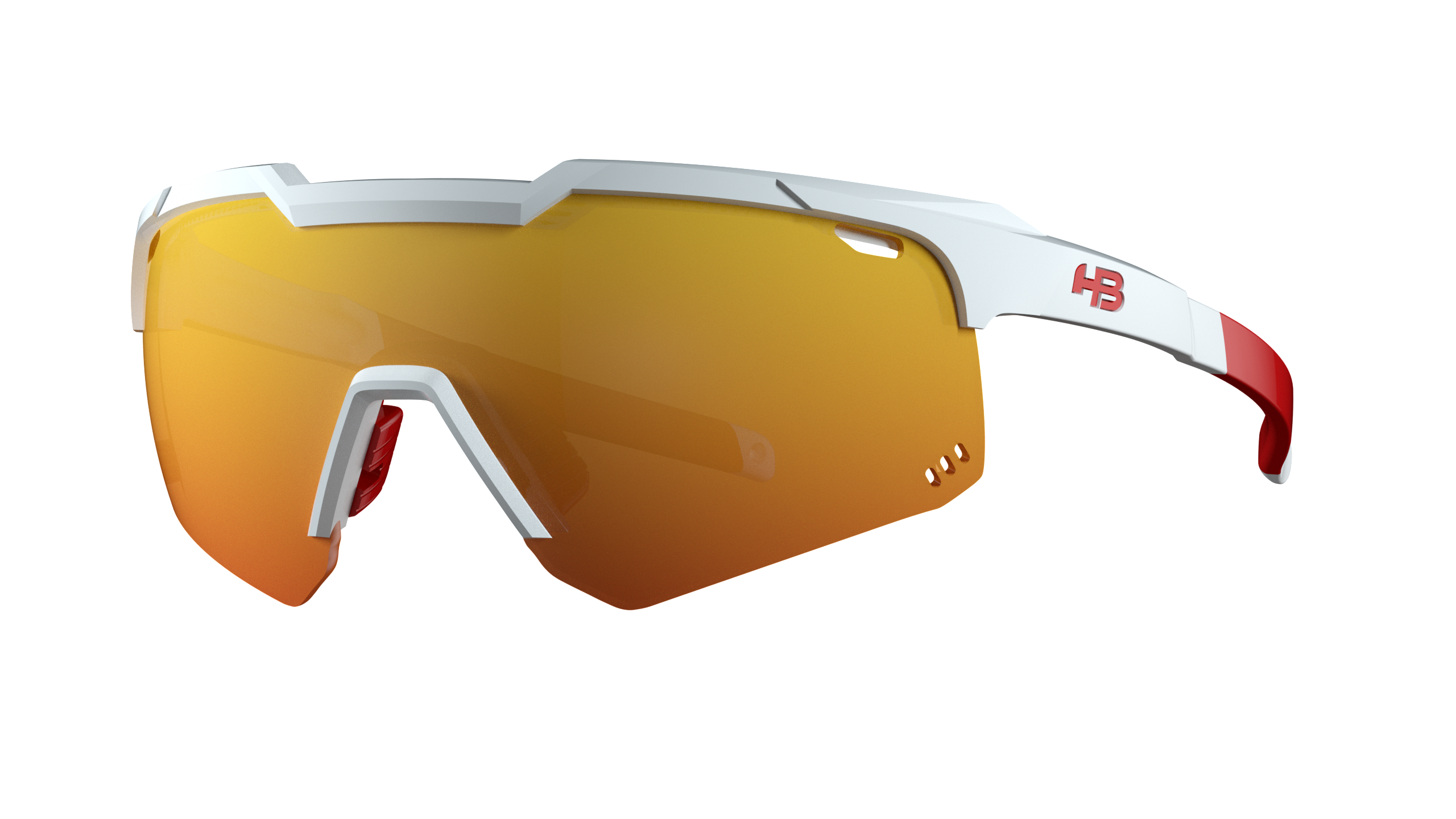 HB Shield Evo Road Pearled White / Multi Red Unico