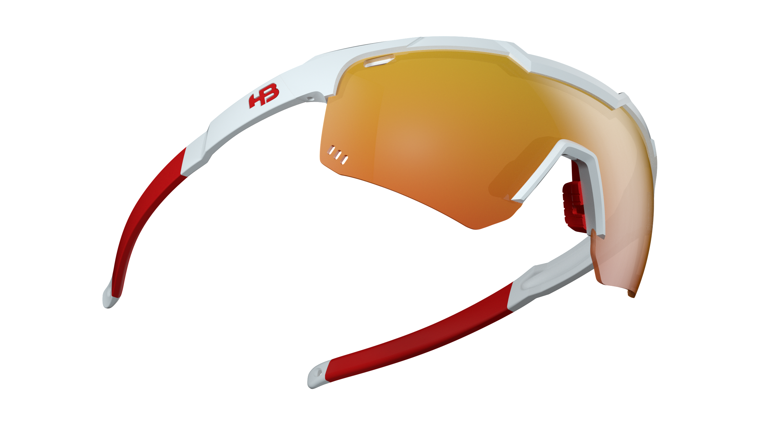 HB Shield Evo Road Pearled White / Multi Red Unico