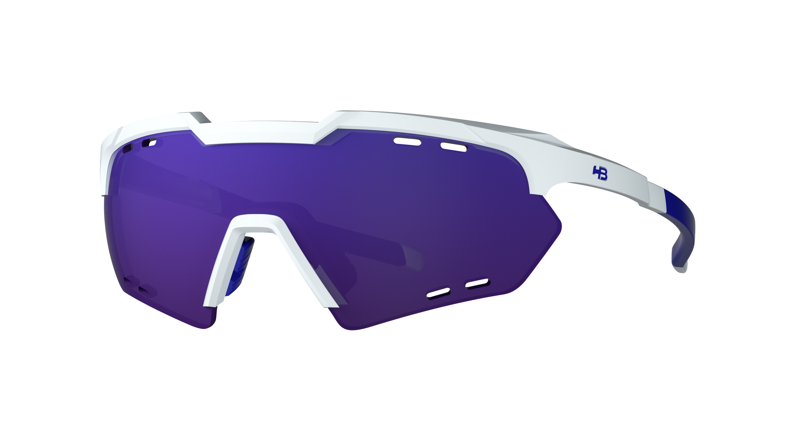 HB Shield Compact Road Pearled White / Multi Purple Unico