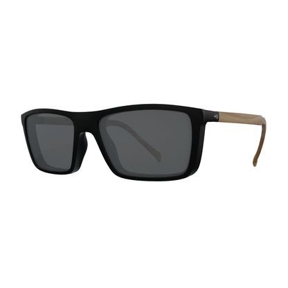 HB 0379 Switch Clip On Matte Black Wood/ Polarized Gray  - Grau