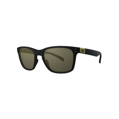 Óculos de Sol HB Gipps II Matte Black / Gold Espelhado - Lente 5,5 cm
