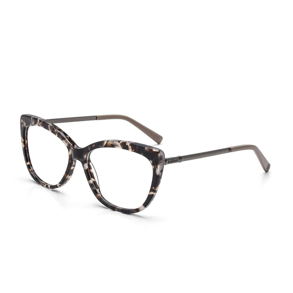 Óculos de Grau Colcci C6068 Marrom Mesclado E Cinza Brilho - Lente 5,4 Cm