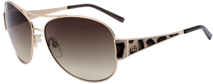 Óculos de Sol Ana Hickmann Ah 3077 04H Dourado Brilho/ Marrom Degradê - Lente 6,3 Cm