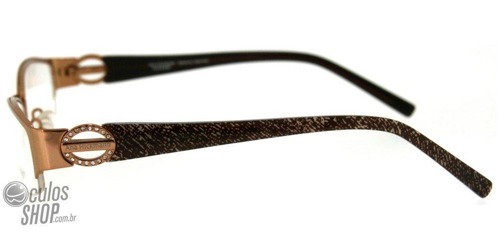 Óculos de Grau Ana Hickmann Ah 1099 01A - Lente 5,2 Cm