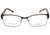 Óculos de Grau Ana Hickmann AH 1290 07A Rosa Brilho e Animal Print - Lente 5,4 cm 01A Marrom Fosco E Brilho - Lente 5,4 Cm