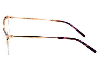 Ana Hickmann AH 1352 09A Preto Fosco e Dourado Brilho - Lente 5,4 cm  - Grau
