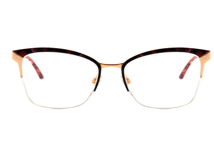 Ana Hickmann AH 1353 04A Dourado e Vermelho Mesclado Brilho - Lente 5,5 cm  - Grau