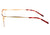 Ana Hickmann AH 1353 04A Dourado e Vermelho Mesclado Brilho - Lente 5,2 cm  - Grau