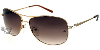 Óculos de Sol Ana Hickmann Ah3063 04E Dourado Brilho E Fosco/ Marrom Degradê - 62 mm