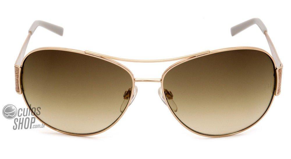 Óculos de Sol Ana Hickmann Ah 3077 04A Dourado Brilho/ Marrom Degradê - 63 mm