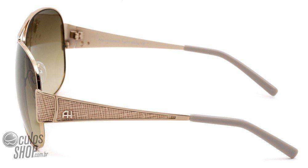 Óculos de Sol Ana Hickmann Ah 3077 04A Dourado Brilho/ Marrom Degradê - 63 mm