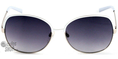 Óculos de Sol Ana Hickmann Ah 3080 08S Branco E Prata/ Preto Degradê