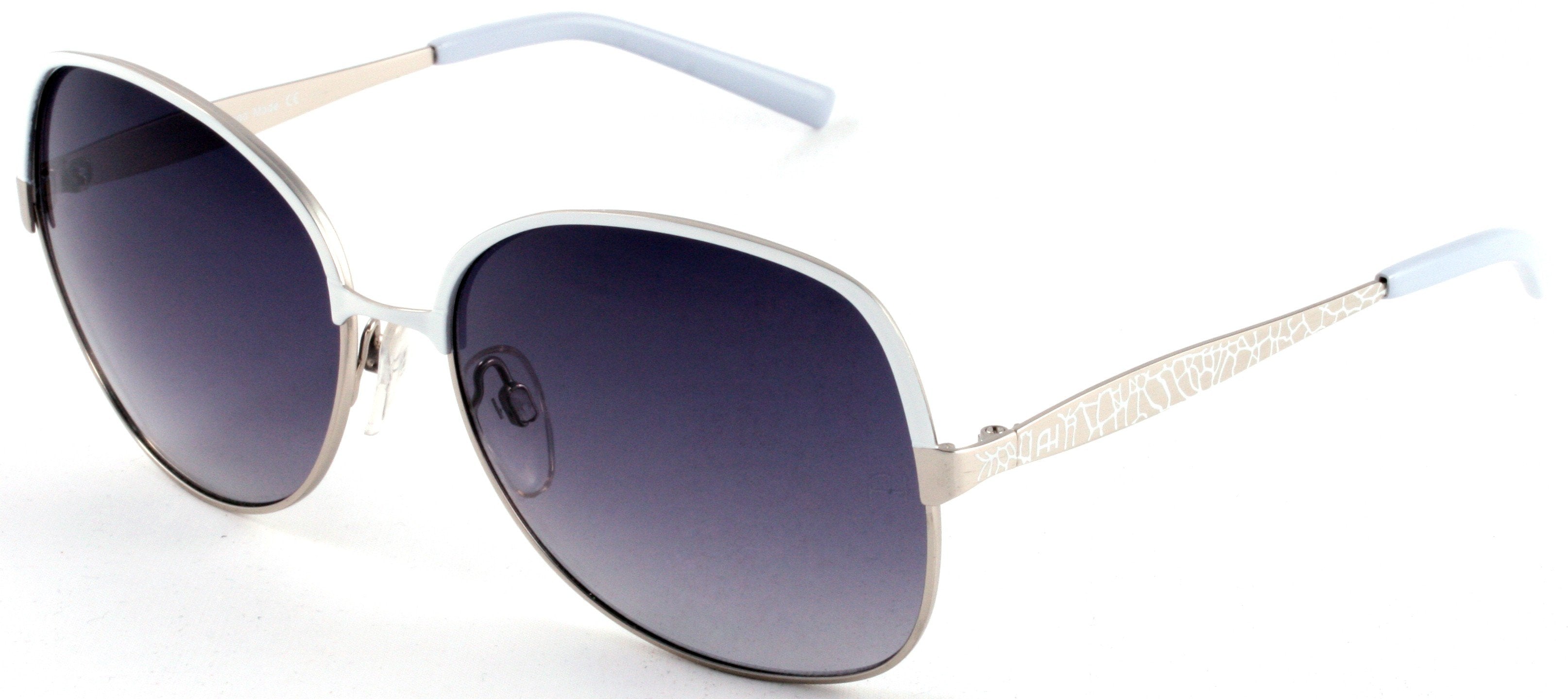 Óculos de Sol Ana Hickmann Ah 3080 08S Branco E Prata/ Preto Degradê