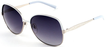 Óculos de Sol Ana Hickmann Ah 3080 08S Branco E Prata/ Preto Degradê