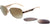 Óculos de Sol Ana Hickmann Ah 3081 04B Dourado E Creme/ Marrom Degradê Espelhado - Lente 5,9 Cm